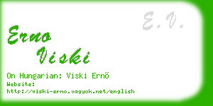 erno viski business card